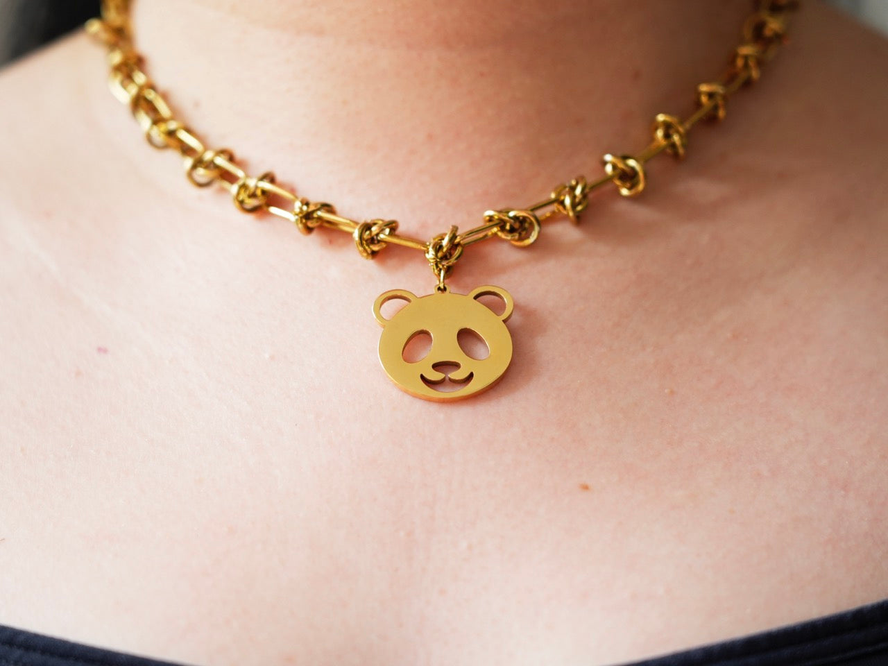 Smiling Panda Necklace - Panda Design