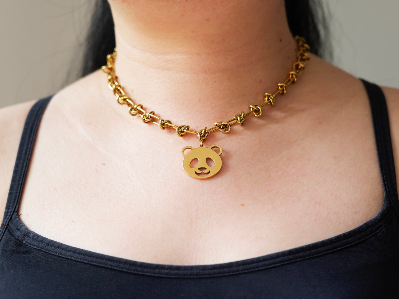 Smiling Panda Necklace - Panda Design