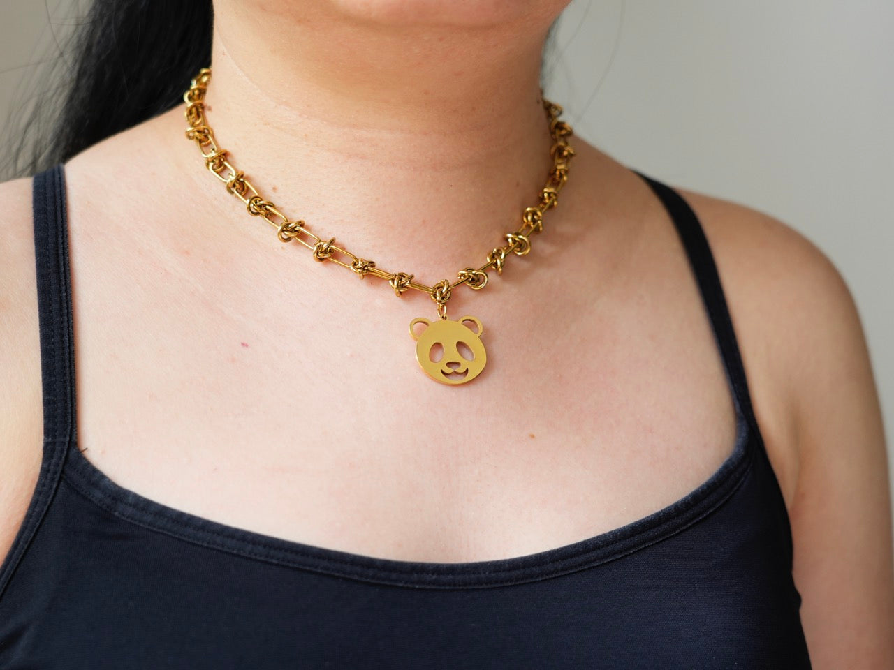 Smiling Panda Necklace - Panda Design