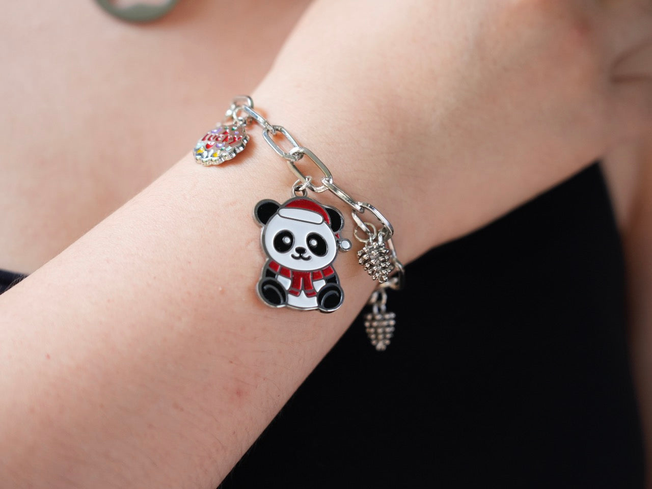 Lucky Christmas Panda Bracelet - Panda Design