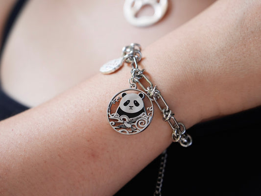 Lucky Panda & Celestial Bird Bracelet - Panda Design