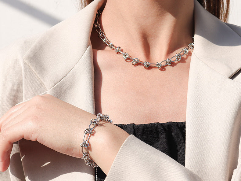 Knotted Necklace & Bracelet