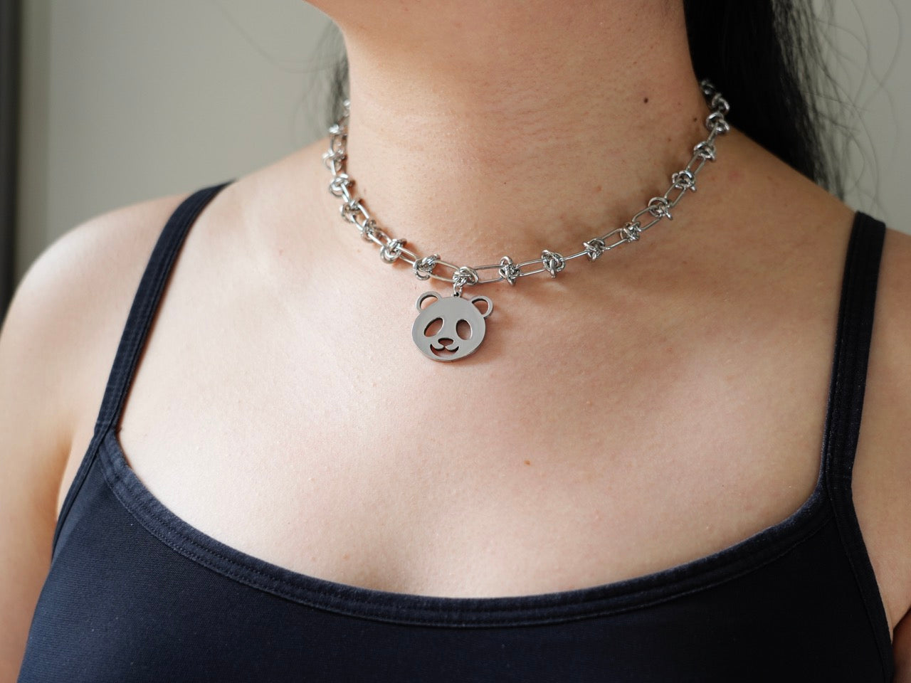 Smiling Panda Necklace - Panda Design