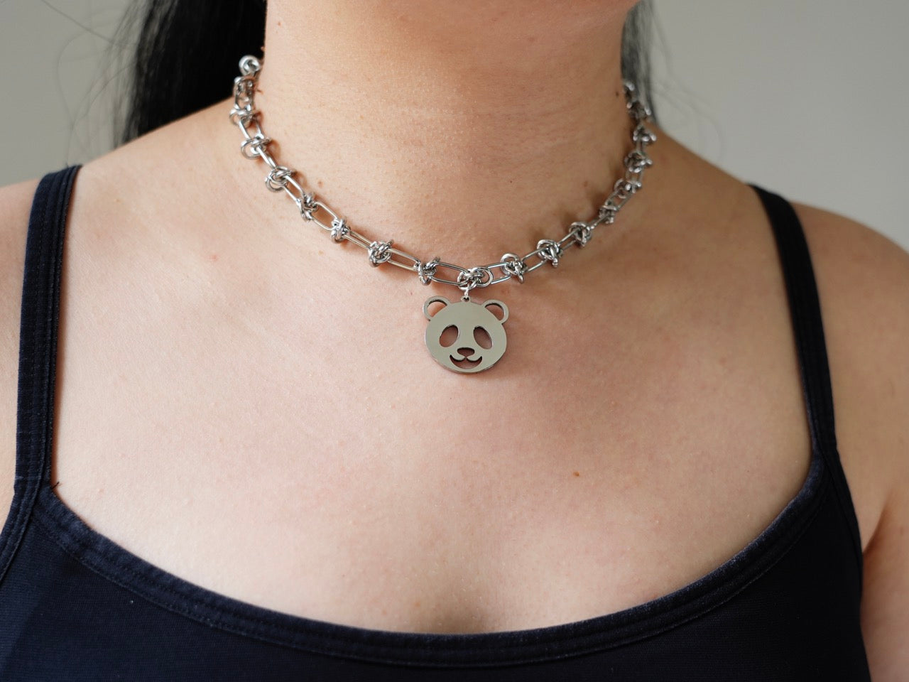 Smiling Panda Necklace - Panda Design