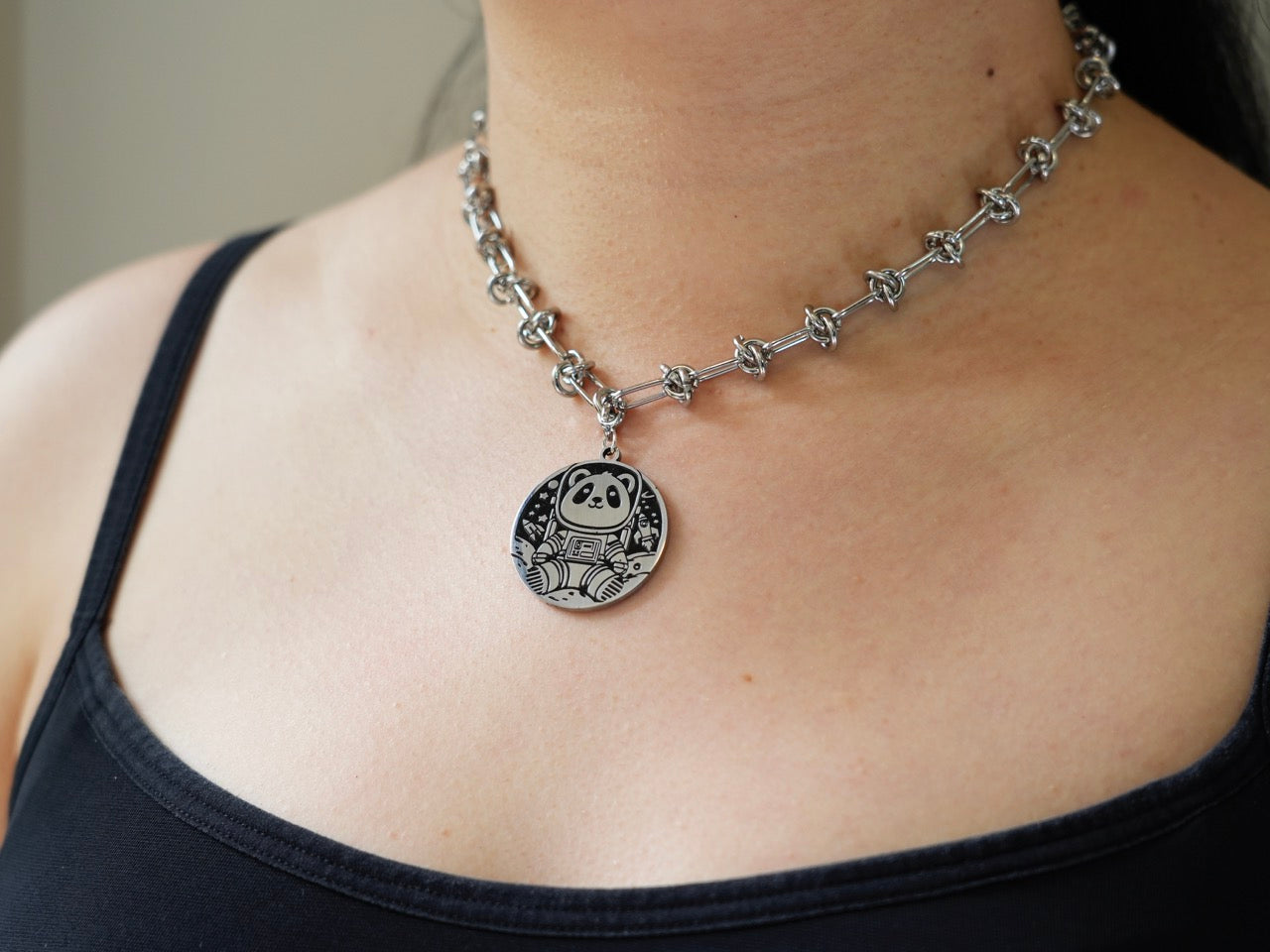 Moon Landing Panda Necklace - Panda Design