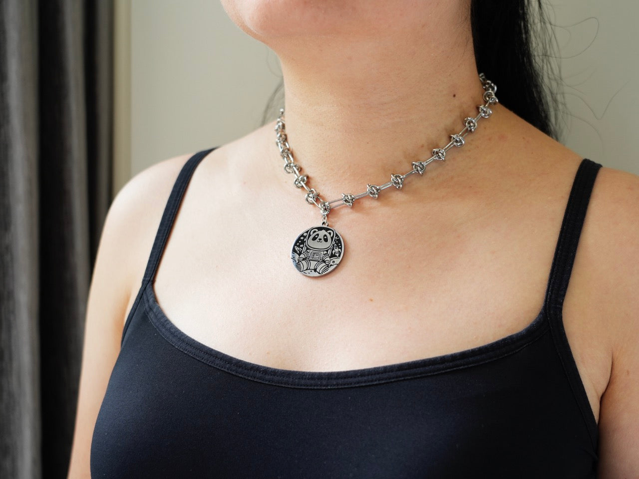 Moon Landing Panda Necklace - Panda Design
