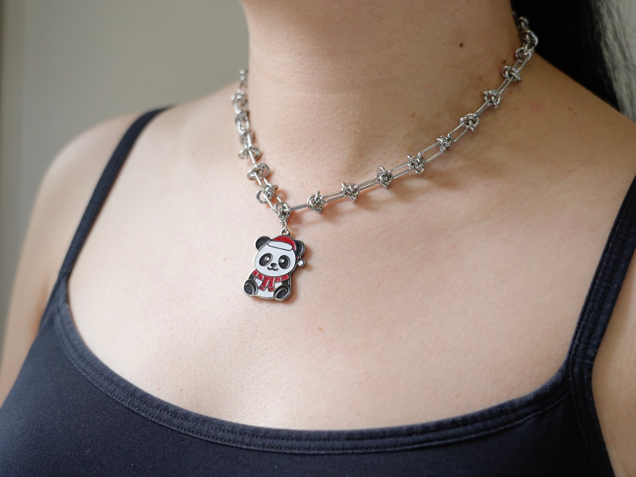 Christmas Panda Necklace - Panda Design
