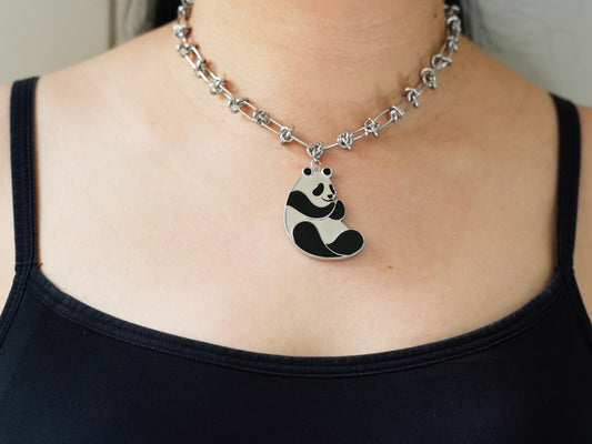Fighting Panda Necklace - Panda Design