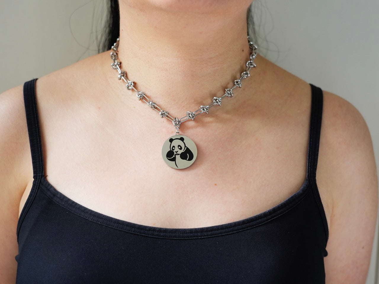Boxing Panda Necklace - Panda Design