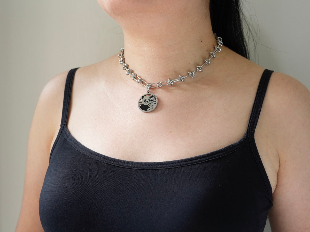 Panda & Statue of Liberty Necklace - Panda Design
