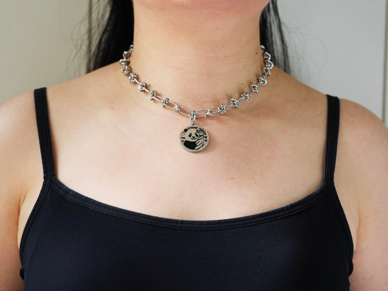 Panda & Statue of Liberty Necklace - Panda Design