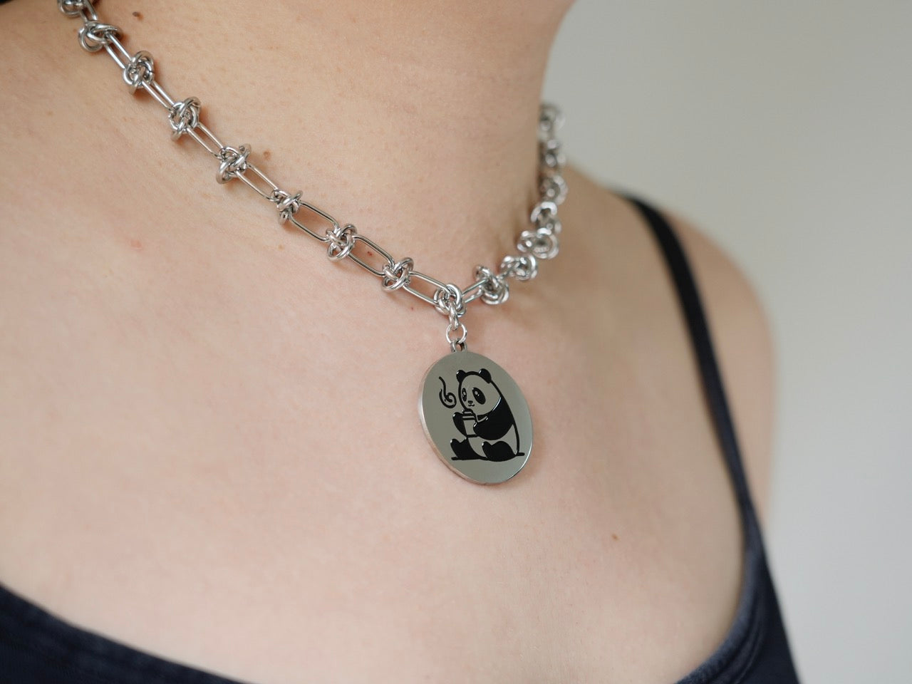 Panda's Coffee Moment necklace - Panda Design