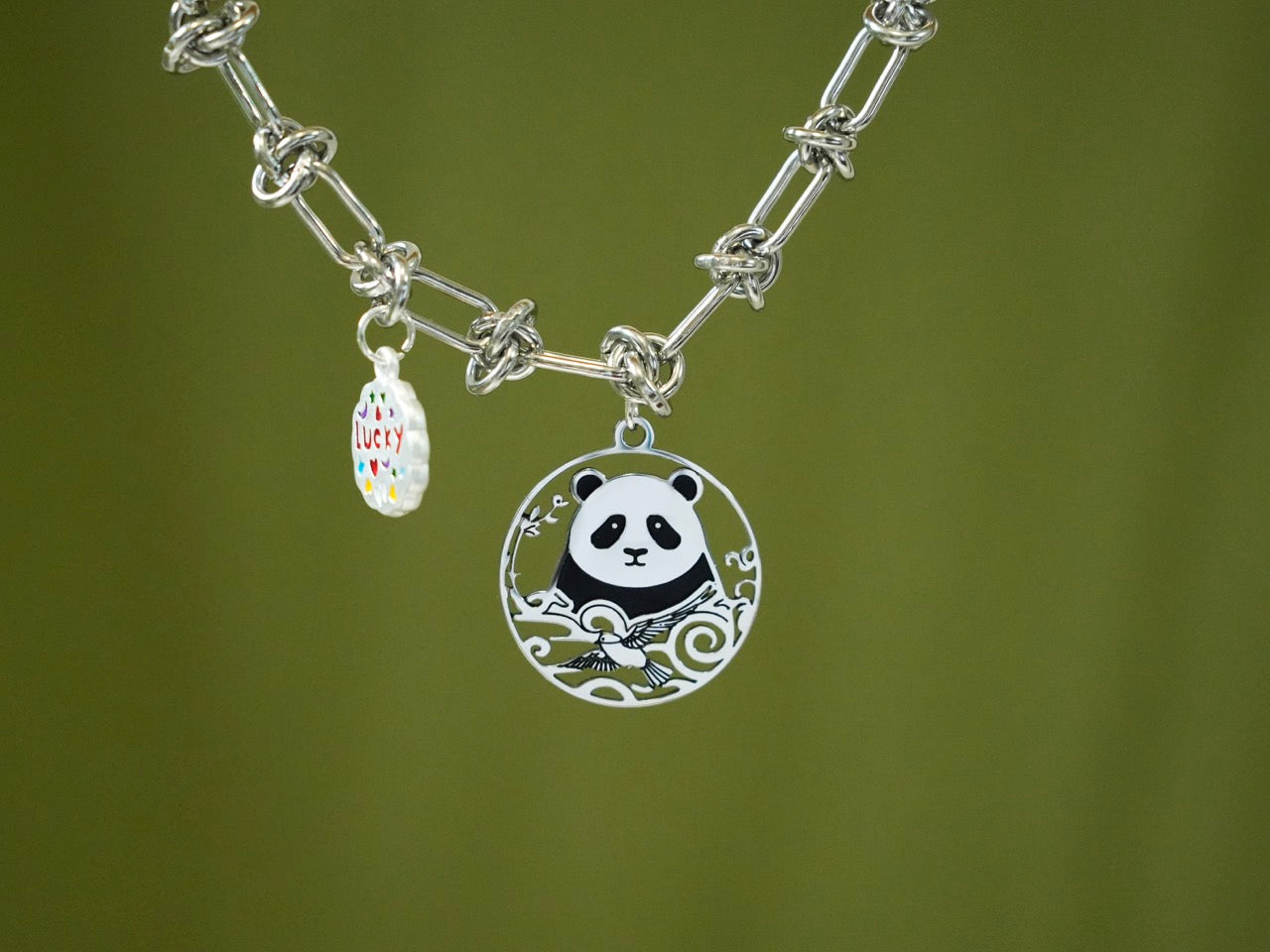 Lucky Panda & Celestial Bird Bracelet - Panda Design
