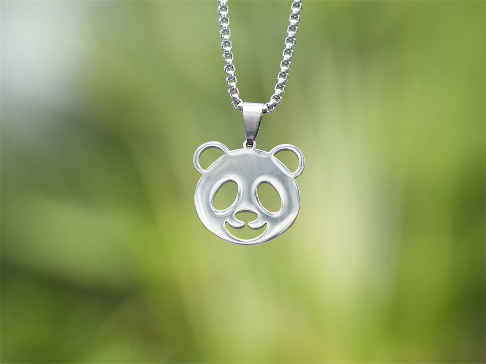 Panda Design: Crafting the Stainless Steel Mini Panda Necklace from Nature's Inspiration