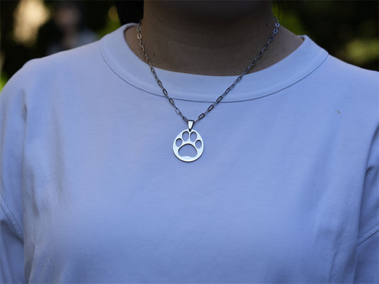 Panda Design: Crafting the Stainless Steel Hollow Panda Heart Paw Necklace Inspired by Nature's Majesty