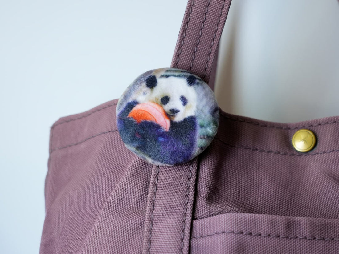 Panda Queen Plush Stress Relief Button Pins-Panda Design