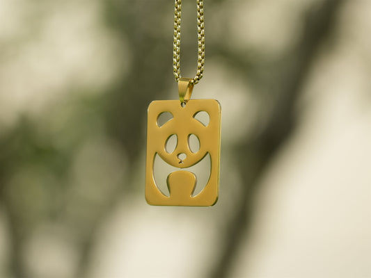 Hollow Running Panda Necklace-Panda Design