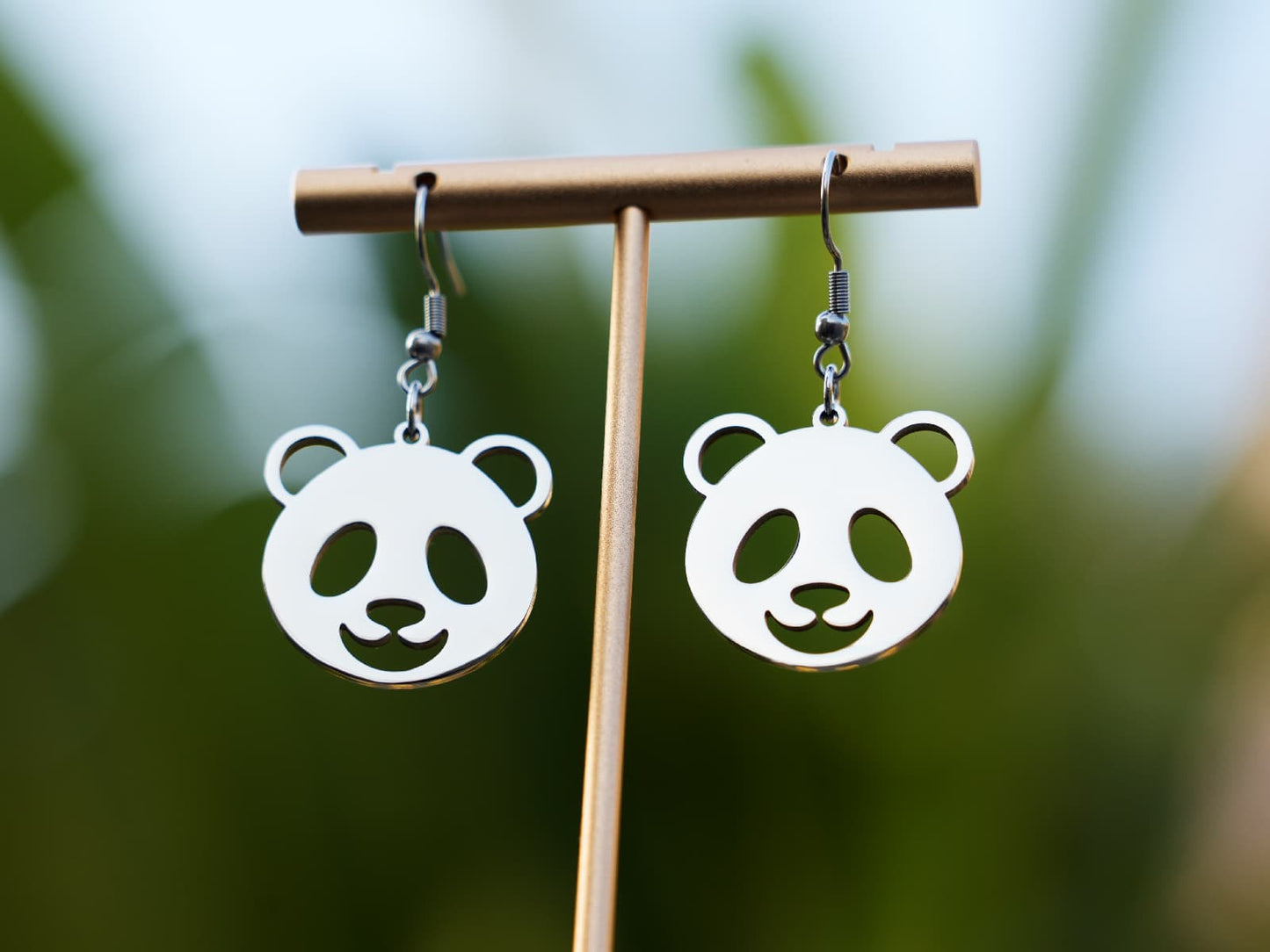 Hollow Panda Earrings