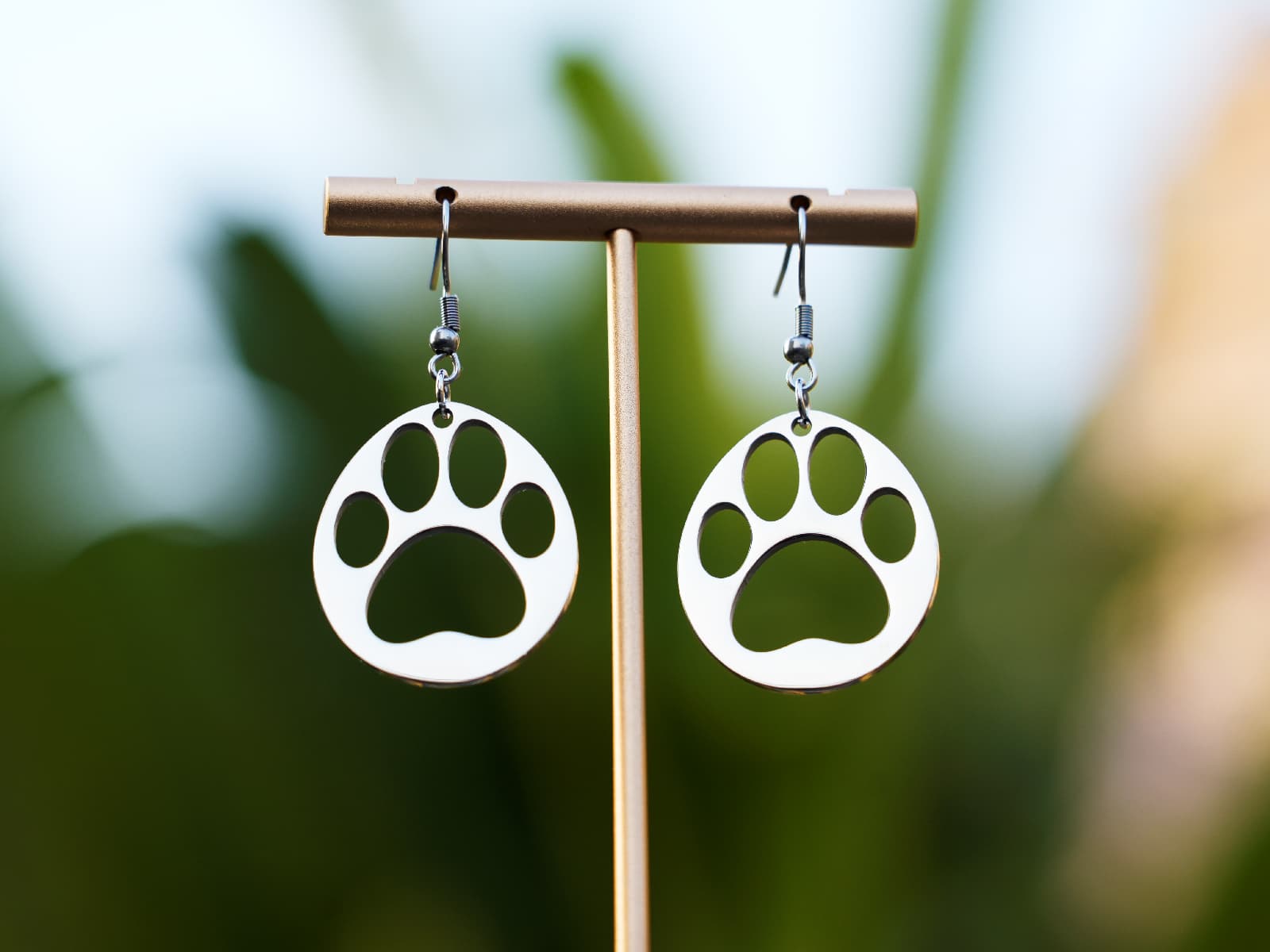 Panda Heartfelt Paw Earrings - Panda Design