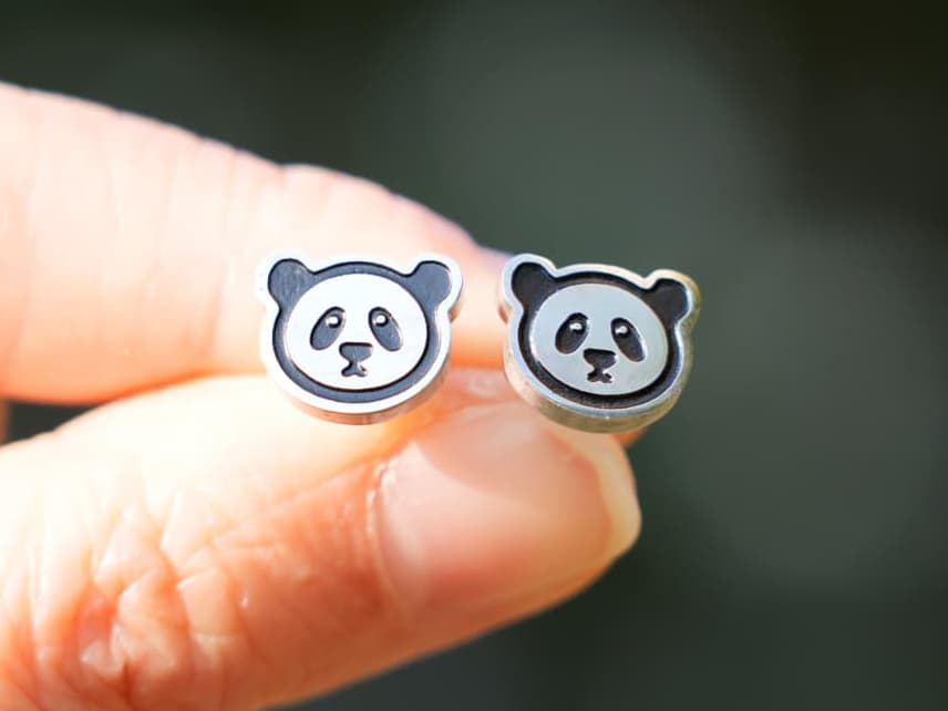 Mini EMO Panda Earrings - Panda Design