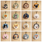 Cute Double-Sided Embroidered Dog Keychain - Panda Design