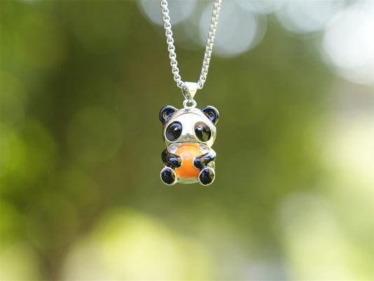 3D Hugging Ball Panda Necklace