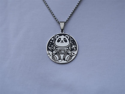 Moon Landing Panda Man Necklace