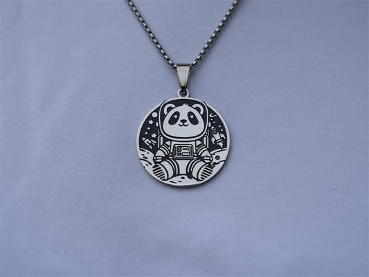 Moon Landing Panda  Necklace - Panda Design