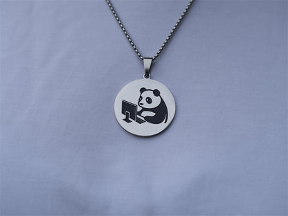 Working Panda Man Necklace