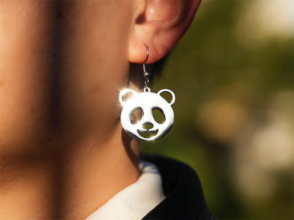 Hollow Panda Earrings