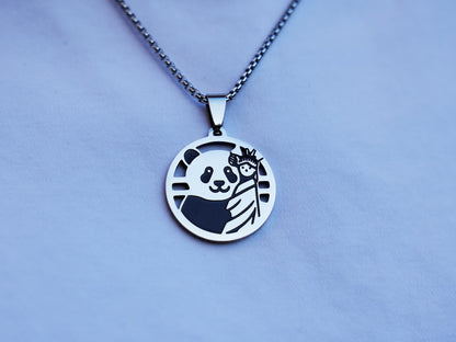 Hollow Panda Embracing the Statue of Liberty Necklace