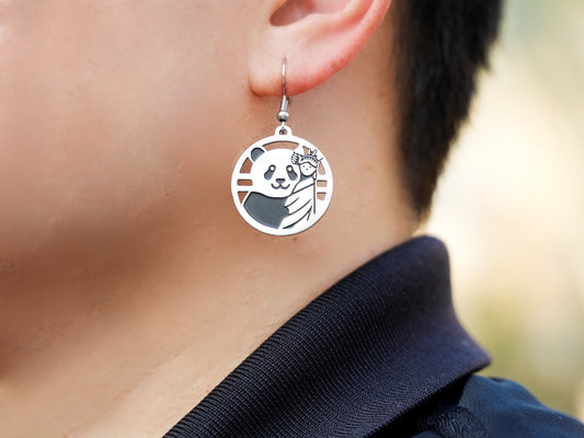 Panda & Statue of Liberty Earrings - Panda Design