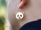 Hollow Panda Earrings-Golden - Panda Design