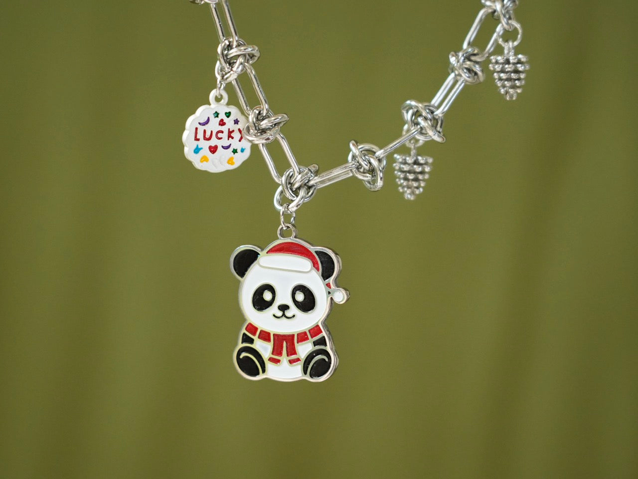 Lucky Christmas Panda Bracelet - Panda Design
