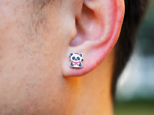 Mimi Christmas Panda Earrings - Panda Design