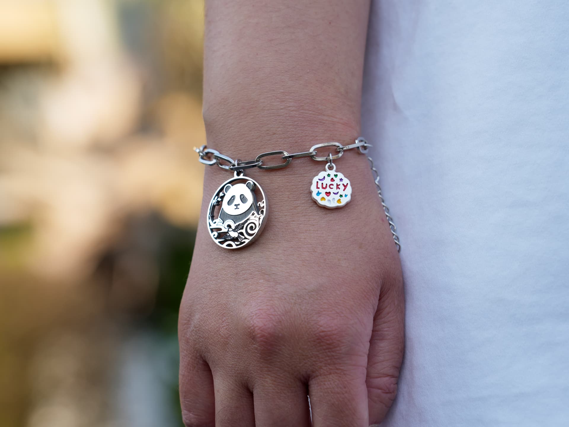 Lucky Panda & Celestial Bird Bracelet - Panda Design