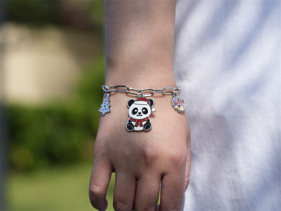 Lucky Christmas Red Riding Hood Panda Bracelet