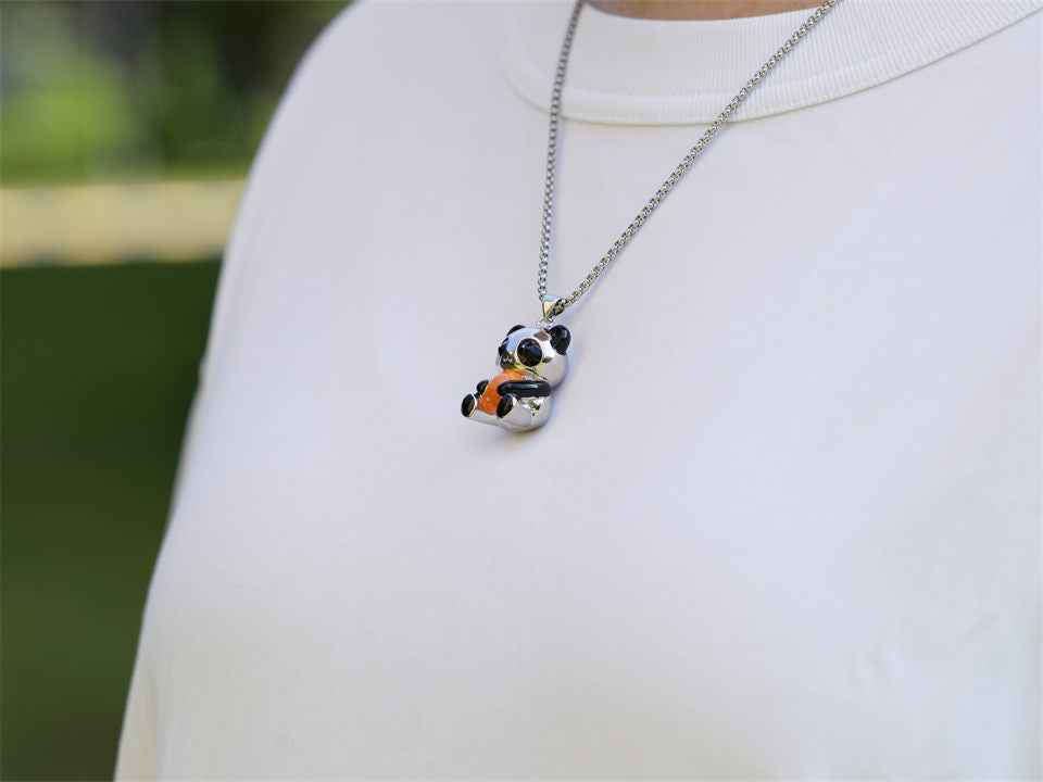 Panda Embrace Pendant Necklace - Panda Design