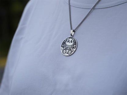 Moon Landing Panda Man Necklace