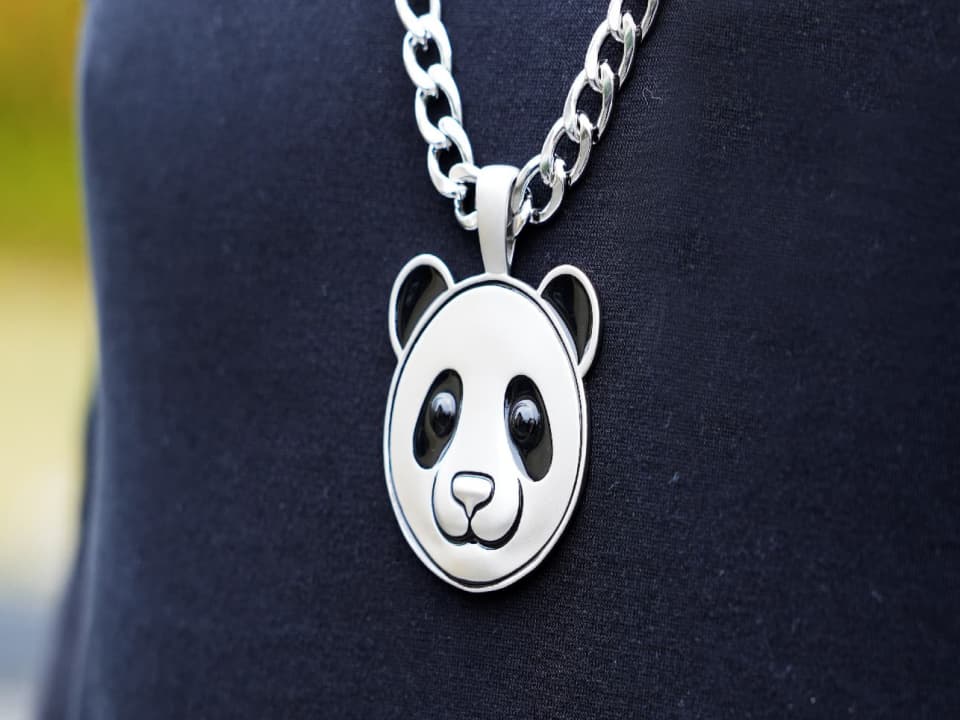 Embossed Panda Queen Necklace - Panda Design