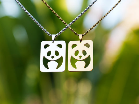 Running Panda Tag Necklace