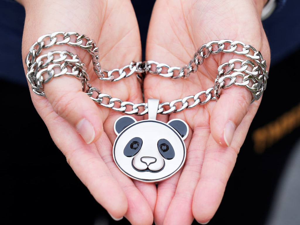 Embossed Panda Queen Necklace - Panda Design