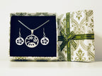 Sakura Cherry Blossom Panda Necklace and Earring Gift Set - Panda Design