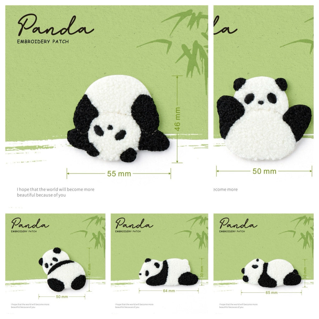 Embroidered Pins of Cute Panda ③ - Panda Design