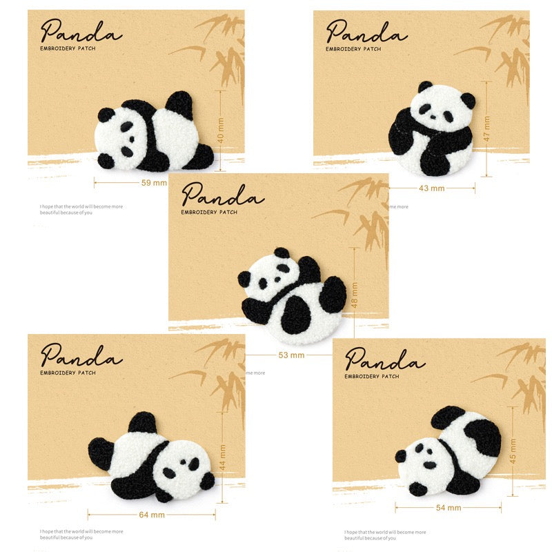 Embroidered Pins of Cute Panda ② - Panda Design