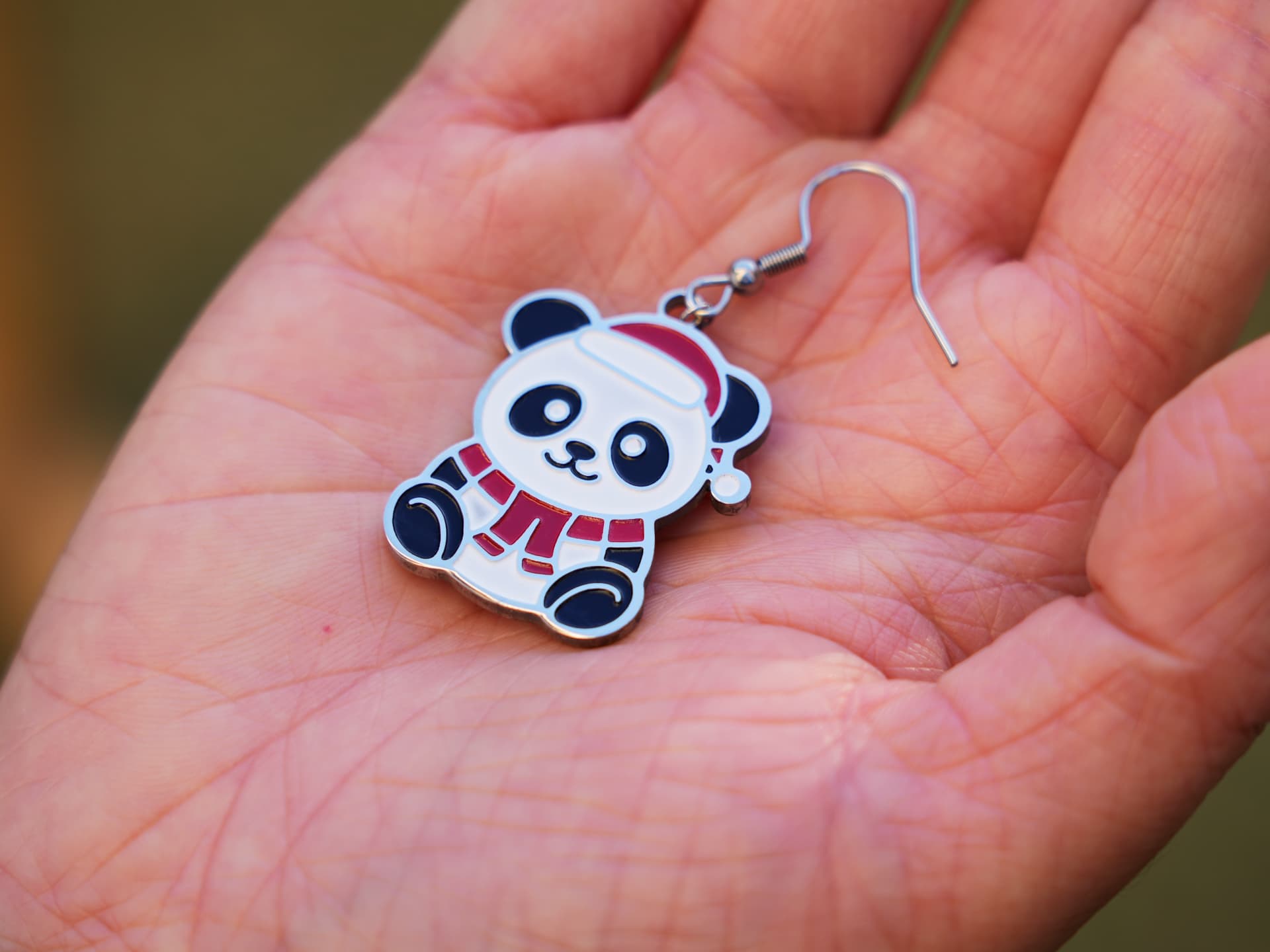 Christmas Panda Earrings - Panda Design