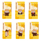 Adorable Double-Sided Embroidered Red Panda Keychain - Panda Design