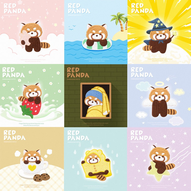 Embroidered Pins of Funny Red Panda - Panda Design