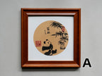 Zen Panda & Bamboo Ink Art Print - Panda Design