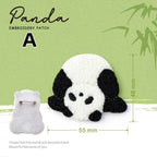 Embroidered Pins of Cute Panda ③ - Panda Design